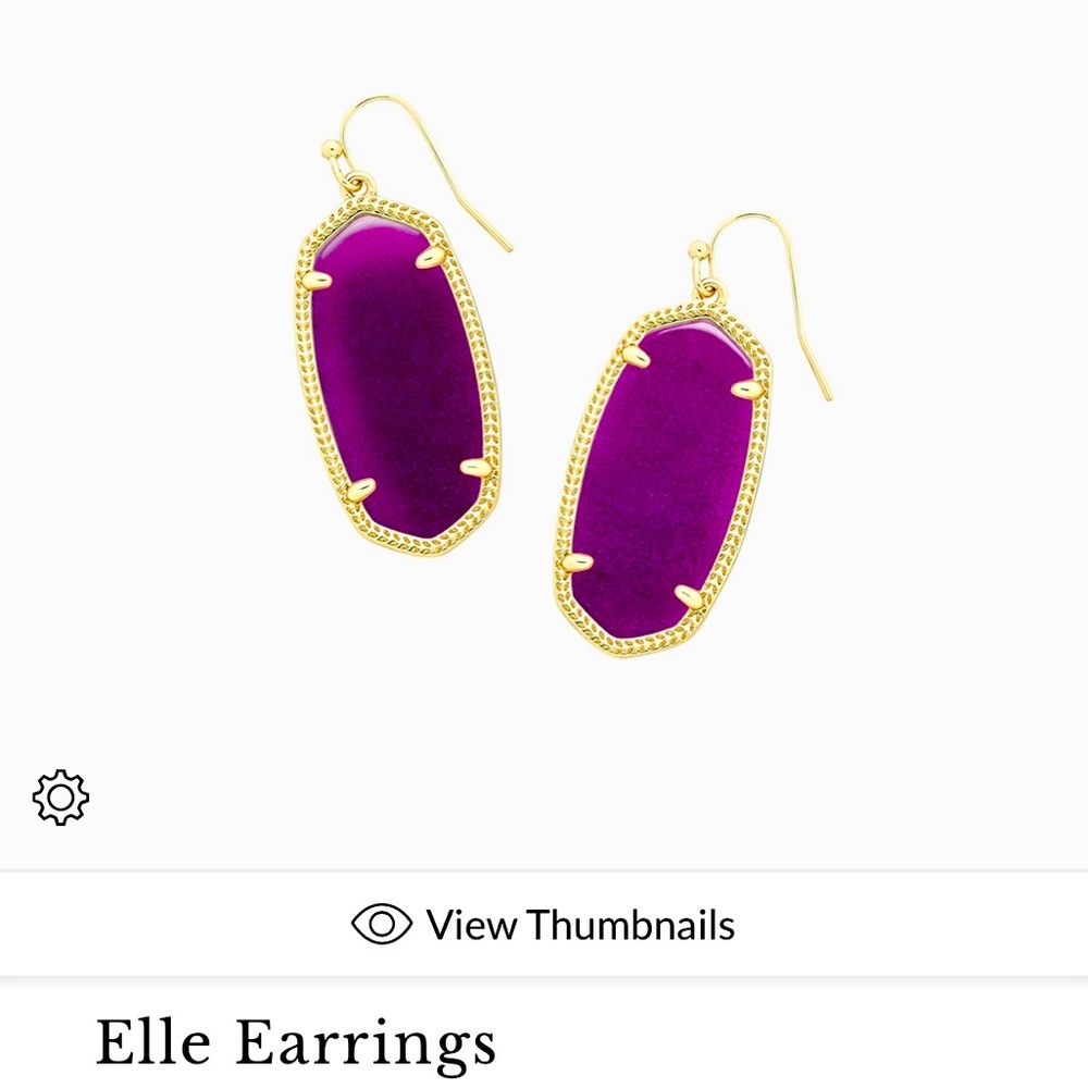 Kendra Scott Elle earrings in purple jade